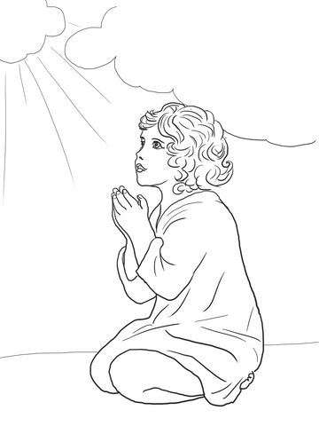 Samuel Is Called By God Coloring Page